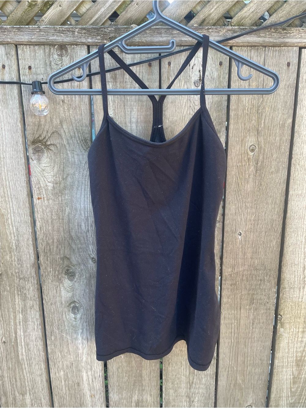 lululemon athletica Black Strappy Tank with T-Back